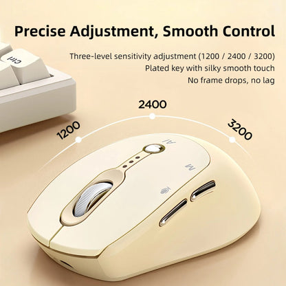 AI Smart Wireless Mouse with Voice-to-Text Real-Time Translation AI Writing PPT Creation Silent BT+2.4G Dual Mode Rechargeable Battery