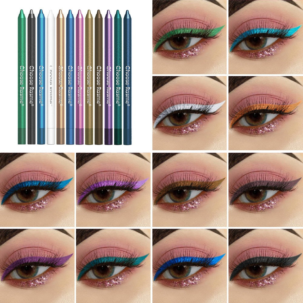 2-in-1 Eyeliner & Eyeshadow Pencil Set 12 Colors Matte Waterproof Smudge-Proof Blendable Eye, for Makeup, Travel and Everyday Vanity Use