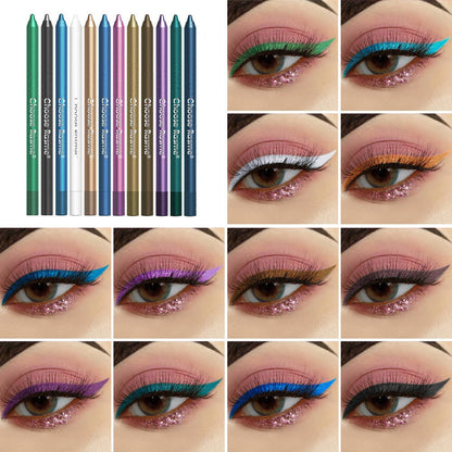 2-in-1 Eyeliner & Eyeshadow Pencil Set 12 Colors Matte Waterproof Smudge-Proof Blendable Eye, for Makeup, Travel and Everyday Vanity Use