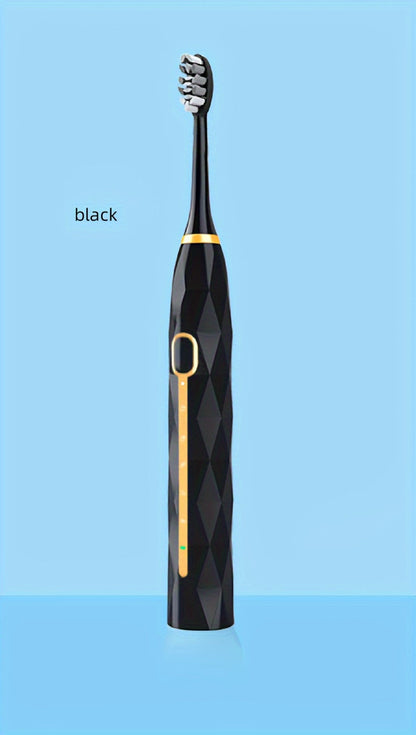 IPX8 Sonic Electric Toothbrush with 8 Replacement Brush Heads – Metal Shaft, USB Rechargeable 500mAh, Travel Case & Holder