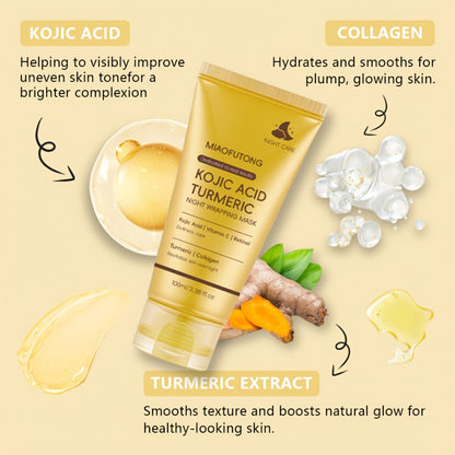 Kojic Acid Turmeric Face Mask with Vitamin C, Peeling Mask for, Deep Cleansing, Oil Control & Glowing Skin