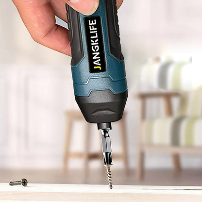 Cordless Electric Screwdriver Set, Rechargeable Power Screwdriver with LED Light, DC Charging, Bit Accessories Included