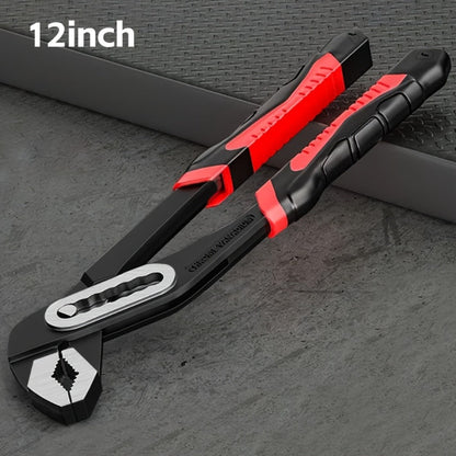 Water Pump Pliers Adjustable Heavy Duty Wrench 8" 10" 12" – Large Opening Quick Adjust, Multi-Grip Channel Lock Tool for Pipeline, Plumbing