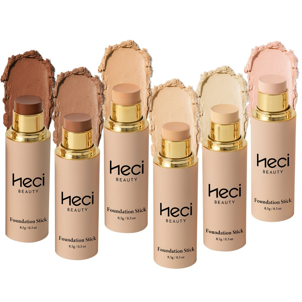 CC Cream Foundation Stick 2-Pack – Full Coverage Concealer, Waterproof Long-Lasting Natural Matte Finish, Lightweight Moisturizing Formula