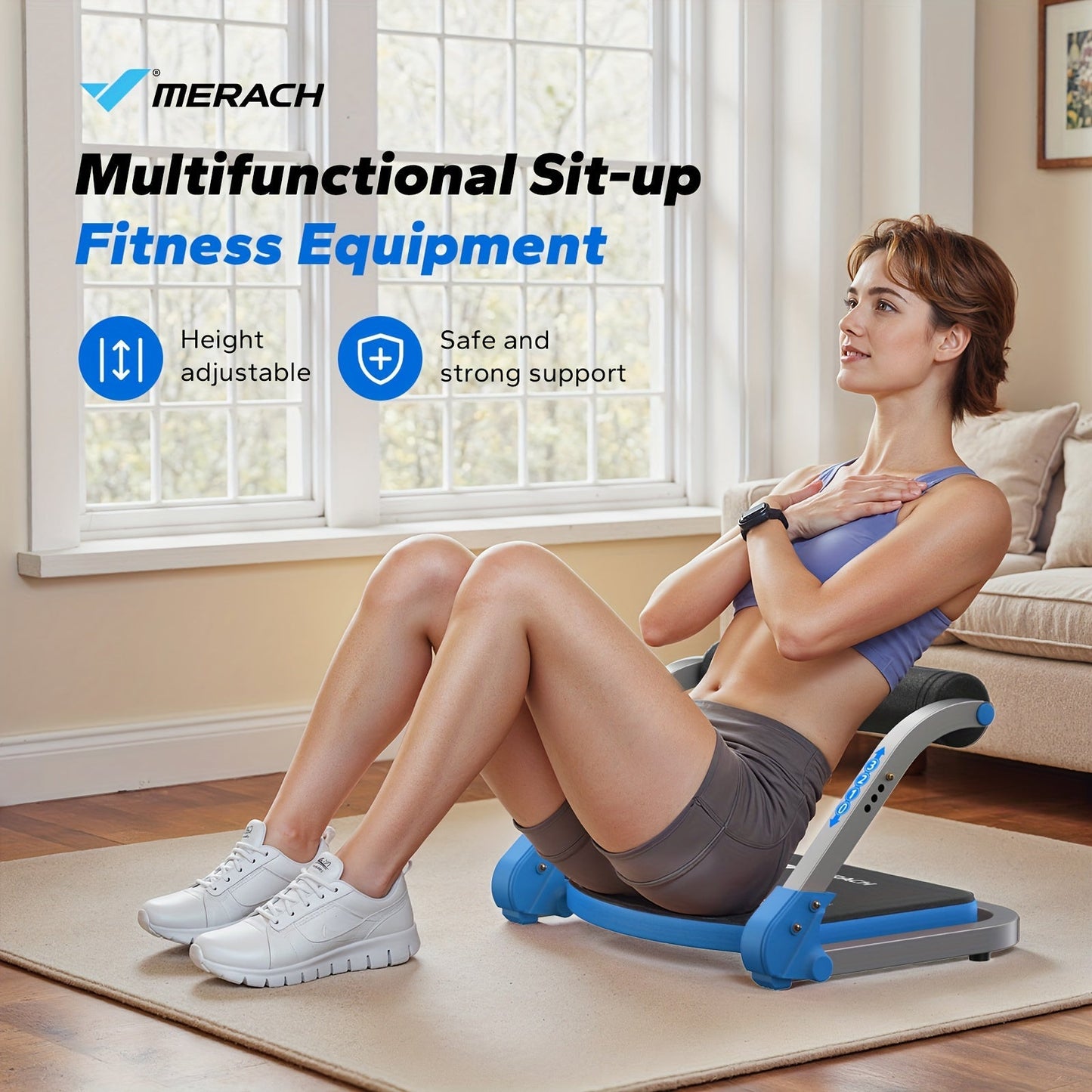 Ab Trainer Abdominal Machine – Multifunctional Core Strength Trainer for Home Gym, Waist Slimming & Belly Fat Workout