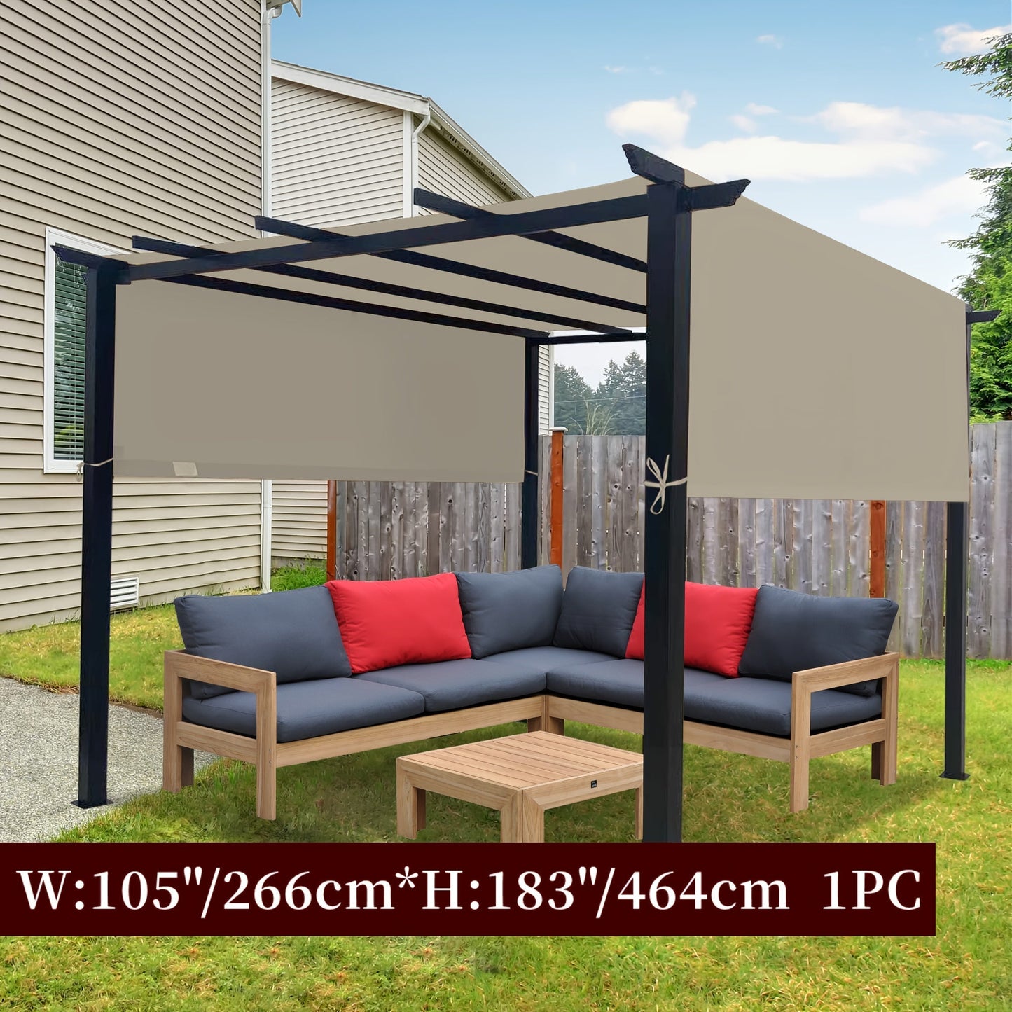 Pergola Replacement Canopy Panel UV Sun Protection | Patio Shade Cover