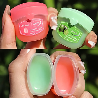 32-Piece Mini Pot Lip Balm Set with Eight Pictured Colors in Four Boxed Assortments and Heart Carton