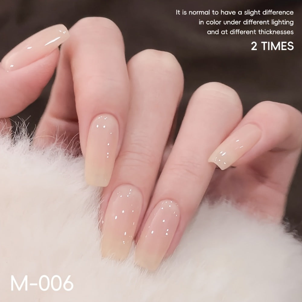 Gel Nail Polish 4-Piece Nude-Pink Frame-Bottle Set with Opaque Shades 05, 06, 08 and 17 for Manicures