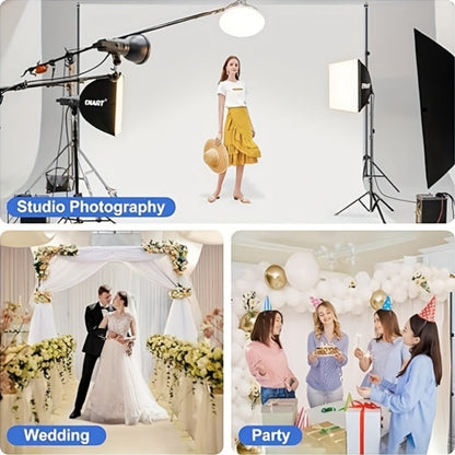 Balloon Projector Backdrop Stand 10x7Ft Adjustable with Carrying Bag, Background Support System for Photography, Events, Weddings
