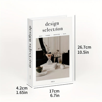Decorative Books Set of 3 for Home Decor, Faux Coffee Table Books with Gold Text – Life, The Art of Home & Design Choices