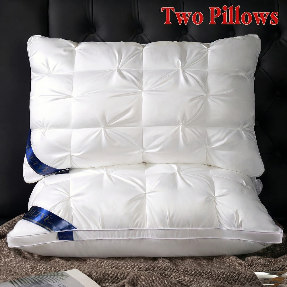 Pillows 2 Pack Queen King Size – Luxury Hotel Quality Deep Sleep Neck Support Pillow High Fluffiness Soft Breathable Fabric All Season Bed