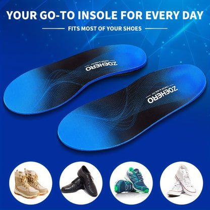 Heavy Duty Arch Support Insoles – High-Density PU Foam, Deep Heel Cup, Shock Absorbing for Work Boots, Hiking