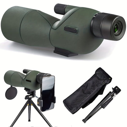 25-75x60 Spotting Scope with Tripod, Carrying Bag & Smartphone Adapter, High-Power Variable Zoom Scope for Target Shooting