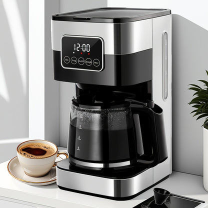 Programmable Drip Coffee Maker 10-Cup Touchscreen Pause and Serve Stainless Steel Carafe for Home Cooking, Dining and Outdoor Meals