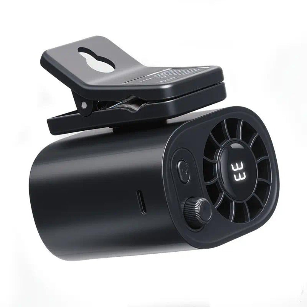 Clip-On Car Fan USB Rechargeable Sun Visor Fan Adjustable Speed Portable Quiet Mini Cooling for Daily Driving, Commuting and Road Trips