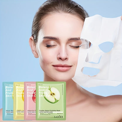 Thirty-Piece SADOER Sheet Mask Assortment with Individually Packed Fruit and Rose Pouch Labels
