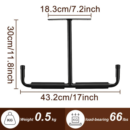 Ceiling Garage Storage Hook Rack, Overhead Ladder Hanger with Anti-Slip Foam, Space-Saving Ceiling Mount for Ladders