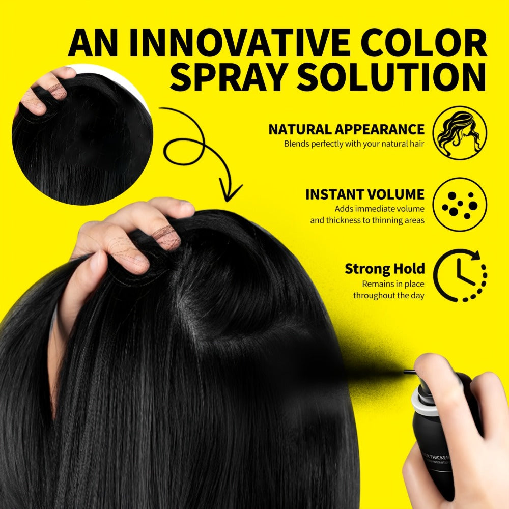 Root Cover Up Spray 80ml Instant Gray Hair Concealer with Plant-Based Fibers, Transfer-Resistant No-Mark Formula