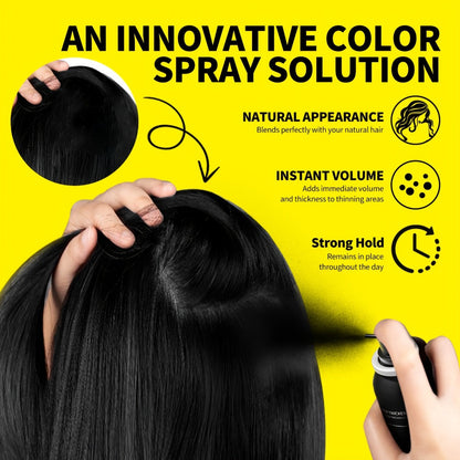 Root Cover Up Spray 80ml Instant Gray Hair Concealer with Plant-Based Fibers, Transfer-Resistant No-Mark Formula