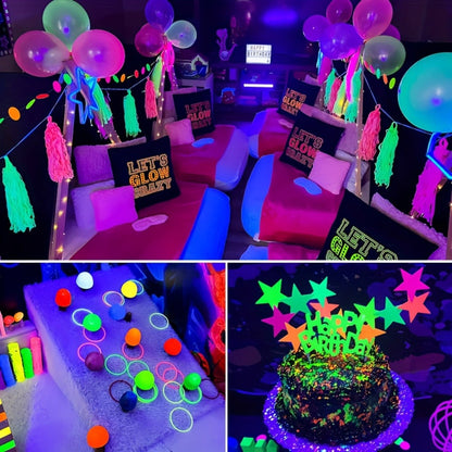 UV Black Light Strip USB LED, 32cm / 12.6ft Portable Magnetic Black Light Tube for Halloween Party