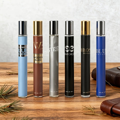 Travel Cologne Gift Set for Men – 6-Piece Mini EDP Spray Sampler, Long Lasting Unique Scents, TSA-Friendly Travel Size