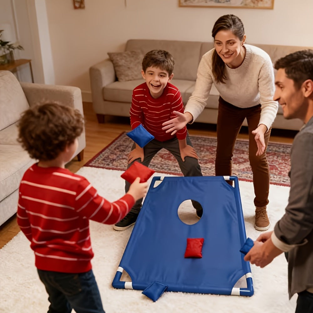 Portable Cornhole Bean Bag Toss Game Foldable Board 12 Bean Bags Storage Bag with the Listed Color, Size or Set Options for Everyday Use