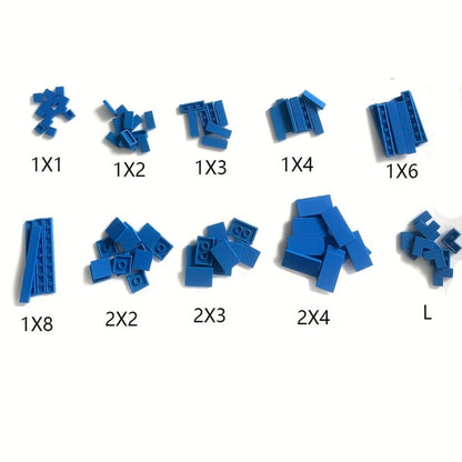 Bulk Flat Tile Building Blocks 150 Pcs – Smooth Thin Plate Bricks 1x1 1x2 1x6 LEGO Compatible MOC Accessories Kids Creative Building DIY