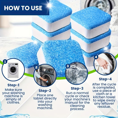 Washer Cleaner Tablets 25 Pack 2-in-1 Washing Machine and Dishwasher Cleaner Deodorizer for Entryways, Bedrooms and Living Spaces