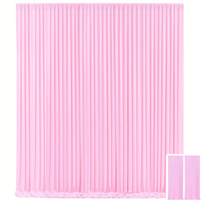Party Backdrop Curtains 2-Pack 59x85 Inch, Non-Transparent Wrinkle-Free Fabric with Pole Pocket for Wedding
