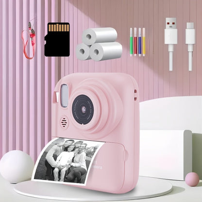 Kids Instant Print Camera 3-in-1 with MP3 & Games, 10x Zoom, 2.4" HD Screen, 32GB Card, Prints Photos in 1 Second