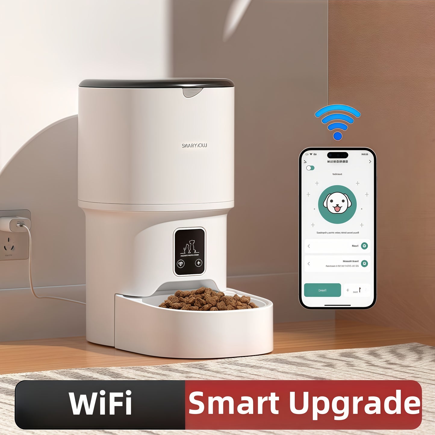 Automatic Pet Feeder – Smart WiFi App Control Cat & Dog Food Dispenser with USB Power, Scheduled Feeding for Cats & Dogs, 4 Models