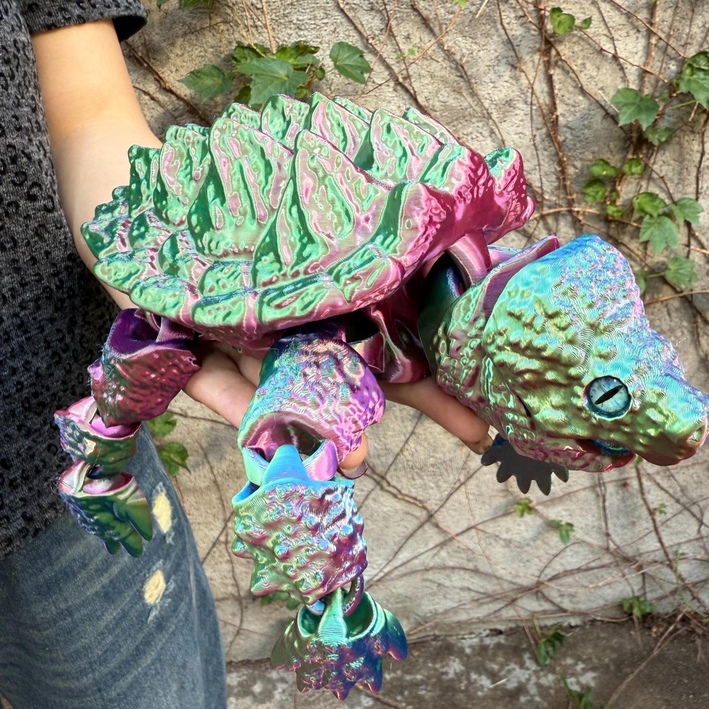 Articulated Crocodile & Turtle 3D Printed Figure, Large Flexible Movable Joints Poseable Animal Collectible
