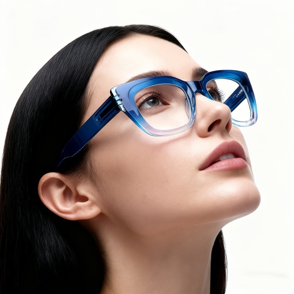 Reading Glasses 4-Pack Cat-Eye Floral Gradient Frames with Metal Spring Hinges and 1.0x to 4.0x Options
