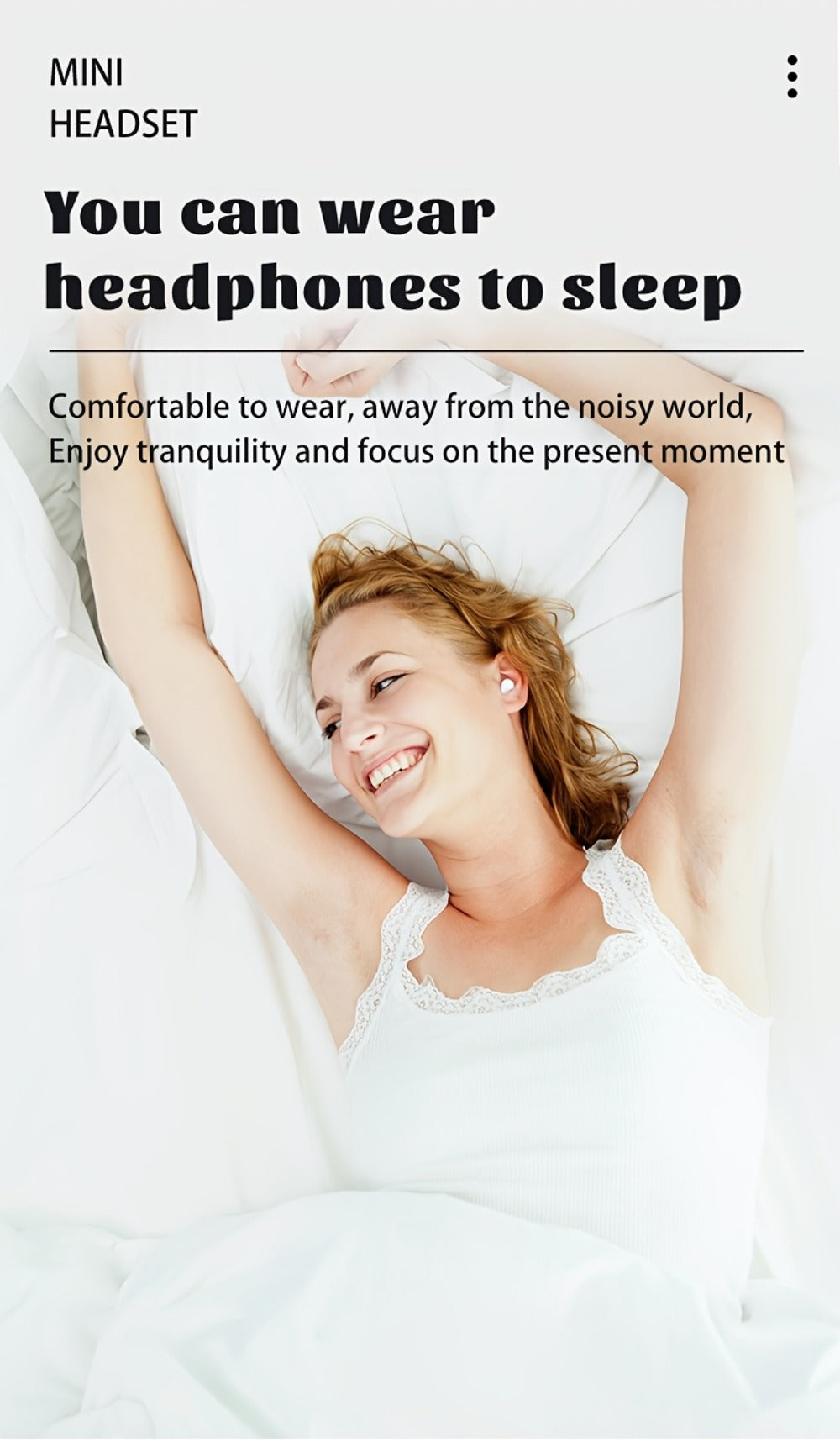 Invisible Sleep Earbuds Bluetooth 5.4 Mini Ultra Compact True Wireless for an Everyday Personal Care Routine