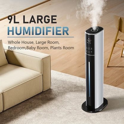 Humidifier 9L Top-Fill Cool Mist Tower with Smart Humidity Control, Sleep Mode and 600-Square-Foot Listing