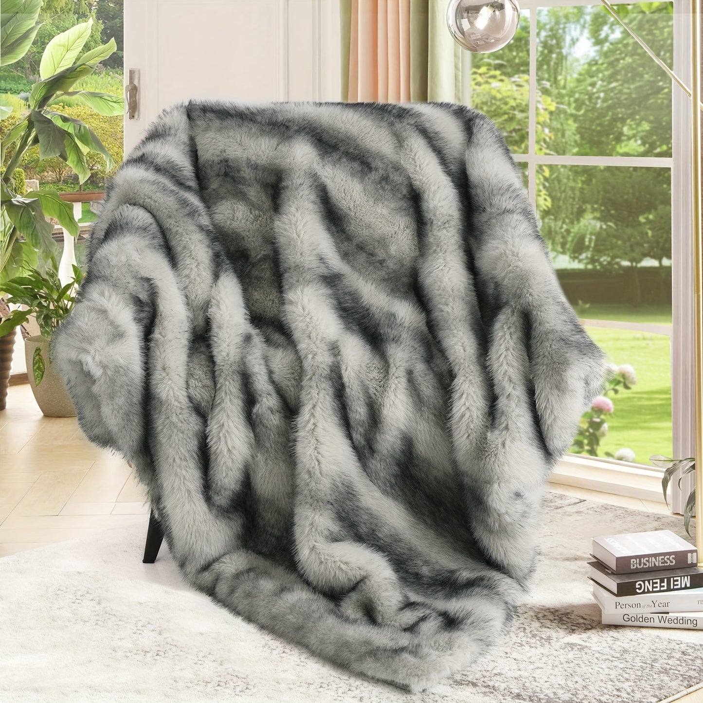 Faux Fur Throw Blanket 1060GSM Luxury – Super Soft Reversible Plush Mink Blanket for Bed Couch Sofa, Oversized Heavy Weight Cozy Blanket
