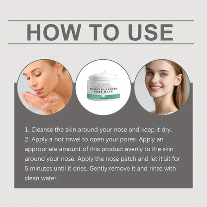 Blackhead Peel-Off Nose Mask 50g with Hyaluronic Acid, Salicylic Acid & Aloe Essence, Deep Pore Cleansing Strips for Smooth Skin