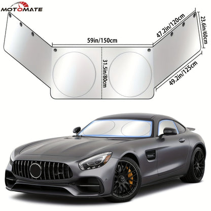 Windshield Sun Shade Universal Front & Side Window Cover UV Heat Block Privacy Protection – Upgraded 2026 Design Large Size Summer Car