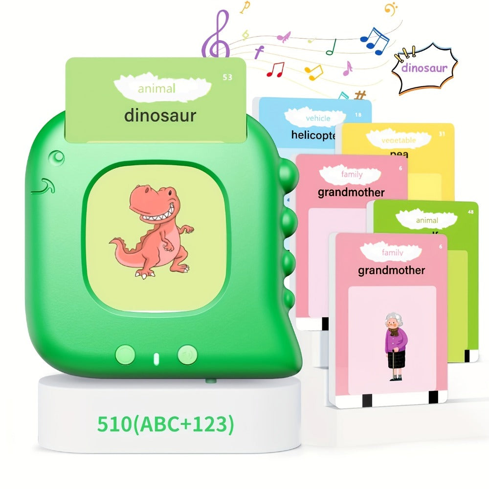 Talking Flash Cards for Kids 224 & 510 Words, Electronic Language Learning Device for Preschoolers Ages 3-6