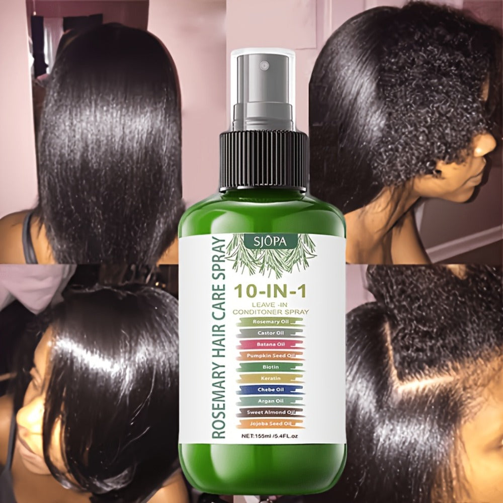 10-in-1 Molecular Leave-In Hair Mask with Argan Oil, Keratin & Coconut Oil for Bath Time, Home Spa and Personal Care