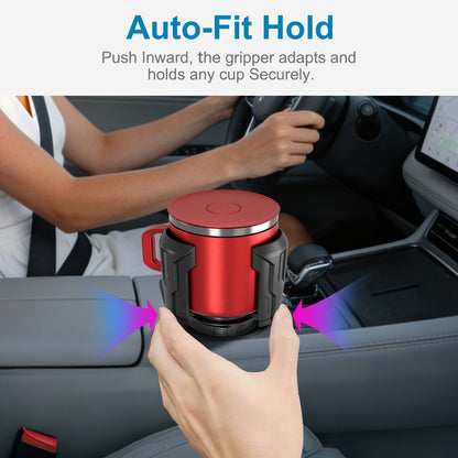 Adjustable Car Cup Holder Expander for 12–64 oz Bottles and Mugs with 2.56-Inch Base, One- or Two-Pack Options