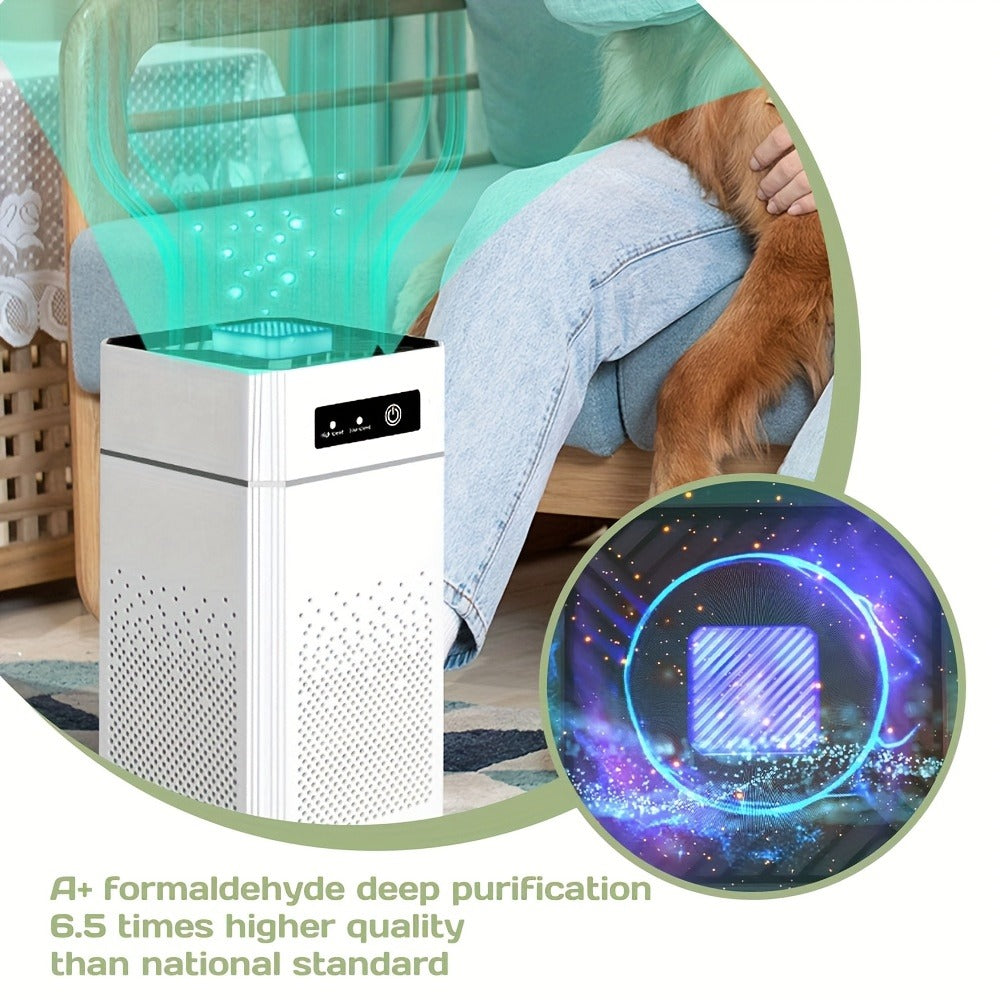 Air Purifier with HEPA Filter, 1291 Sq Ft Coverage, 34dB Mode, Three Speeds, USB Power and Aroma Tray