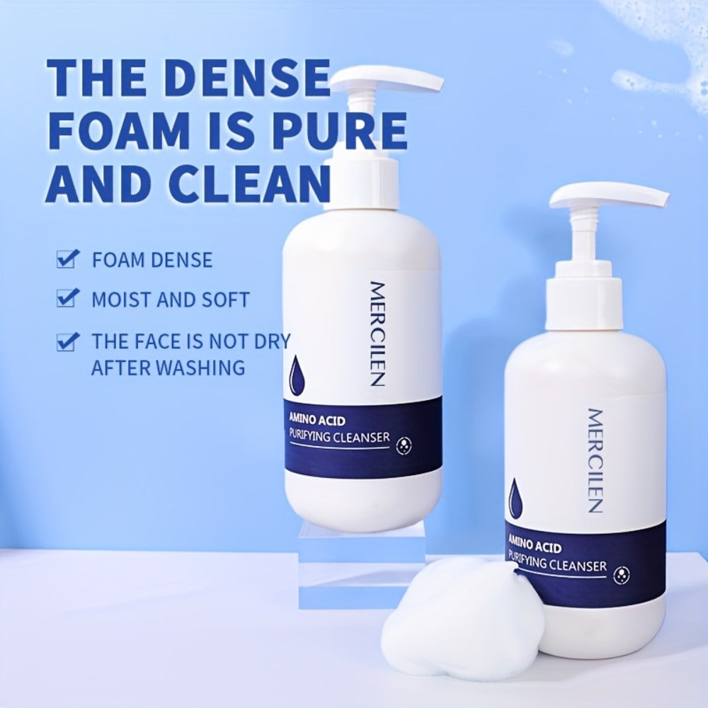 Gentle Purifying Amino Acid Face Wash, Foam Cleanser for All Skin Types, Deep Cleanse Without Stripping Moisture Barrier