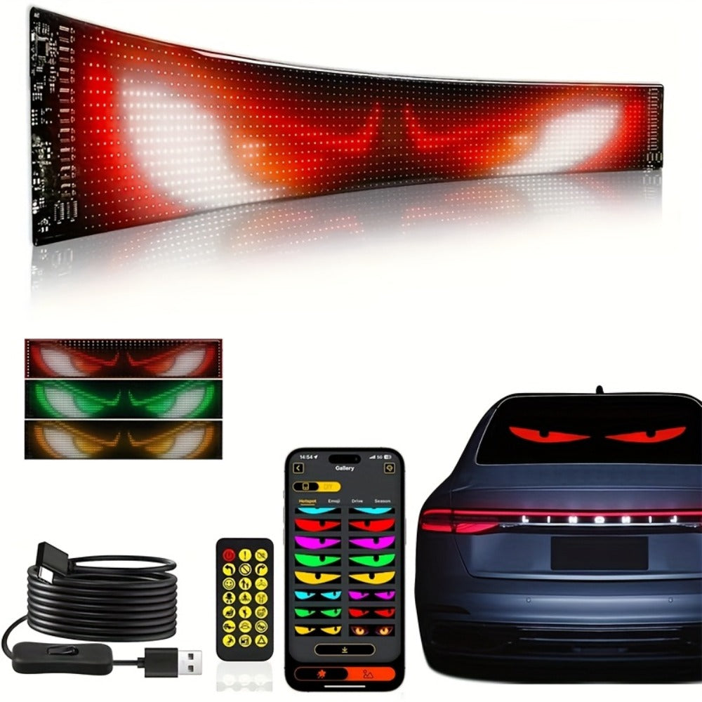 Flexible LED Display Screen Programmable Text & Animation, App & Remote Control, High-Definition RGB Matrix Panel for Any Curved Surface