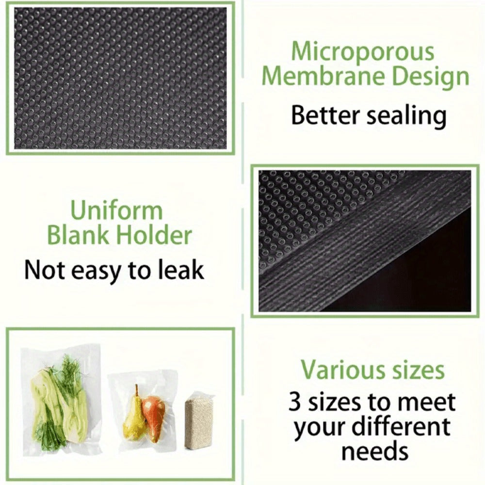 Vacuum Sealer Bags Reusable Airtight Food Storage Bags Multiple Sizes, No Power Needed, Keep Meat