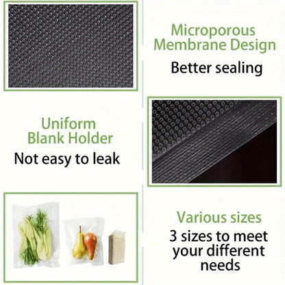 Vacuum Sealer Bags Reusable Airtight Food Storage Bags Multiple Sizes, No Power Needed, Keep Meat