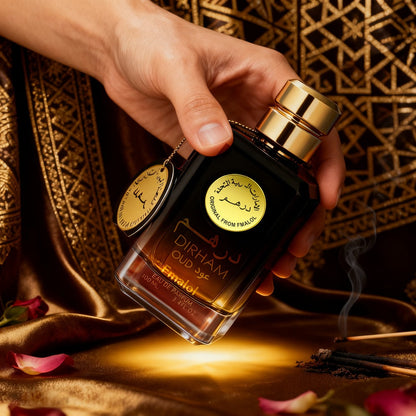 Agarwood Oud Arabic Perfume for Men 3.4 oz Luxury Woody Oriental Cologne - Dubai Middle East for Bath Time, Home Spa and Personal Care