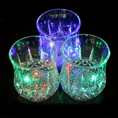 LED Light-Up Cups Glow in the Dark, Pineapple Induction Party Cups for Birthday Christmas Disco Valentine's Day (6.76oz)