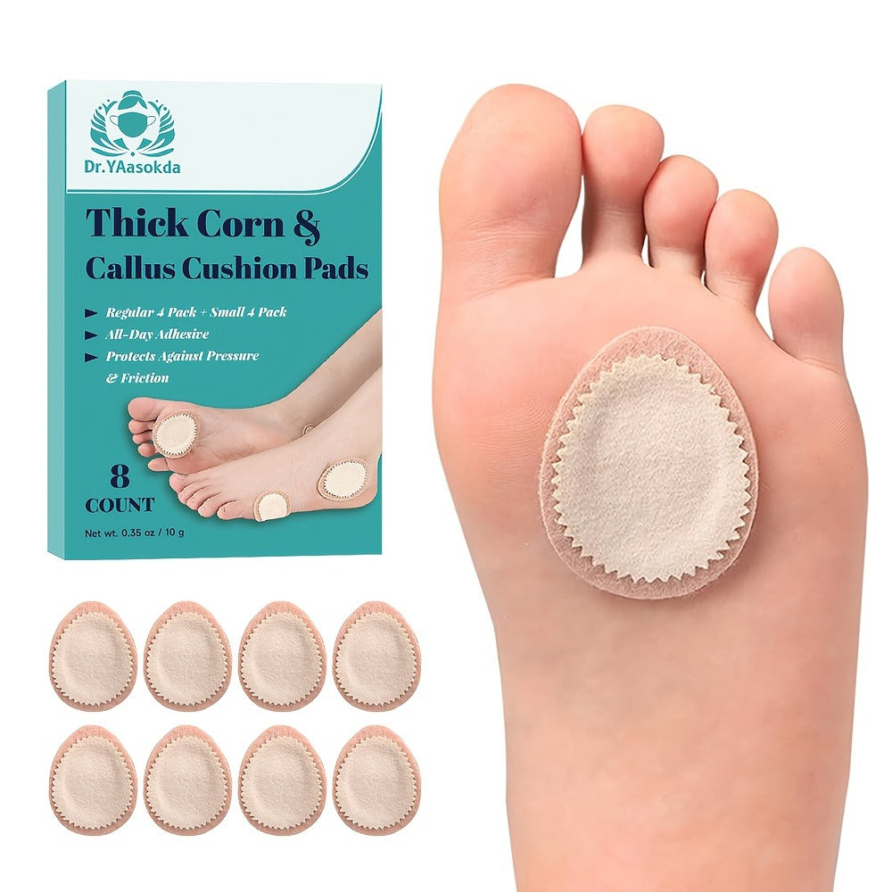 Corn & Callus Cushion Pads - Self-Adhesive Foam Pads for Foot Heel Toe, Friction-Reducing Corn Pads