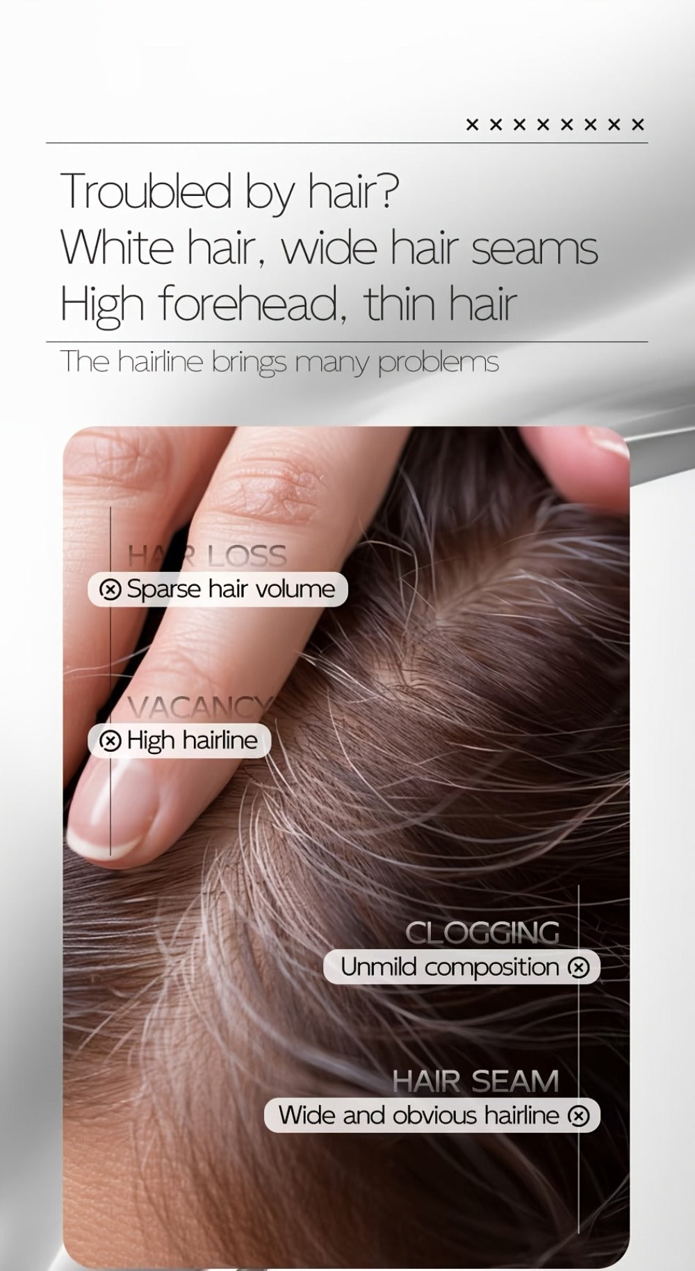 Root Touch-Up Hair Color Pen with Brush Applicator, Instant Gray & White Hair Coverage, Plant Squalane Nourishing Formula